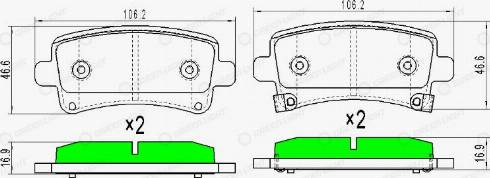 AutomotiveAdriado GLBP0090 - Brake Pad Set, disc brake car-mod.net