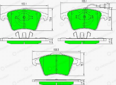 AutomotiveAdriado GLBP0093 - Brake Pad Set, disc brake car-mod.net