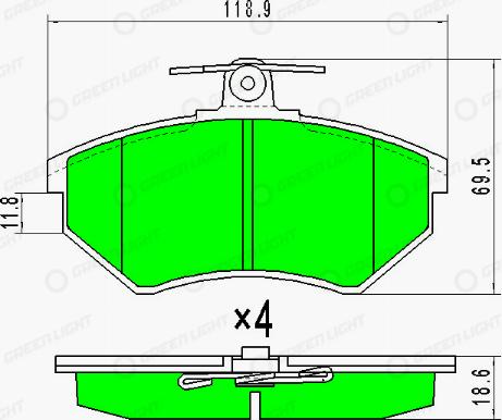 AutomotiveAdriado GLBP0053 - Brake Pad Set, disc brake car-mod.net