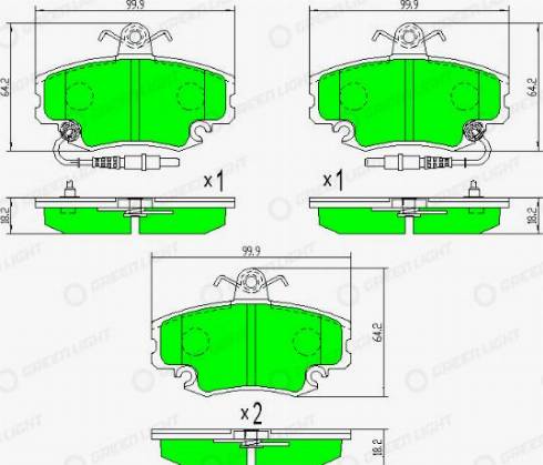 AutomotiveAdriado GLBP0005 - Brake Pad Set, disc brake car-mod.net