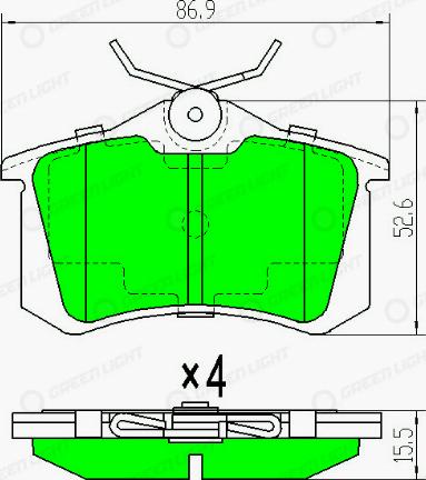 AutomotiveAdriado GLBP0001 - Brake Pad Set, disc brake car-mod.net
