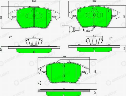 AutomotiveAdriado GLBP0003 - Brake Pad Set, disc brake car-mod.net
