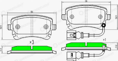 AutomotiveAdriado GLBP0082 - Brake Pad Set, disc brake car-mod.net