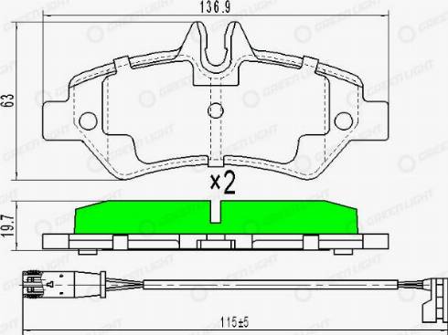 AutomotiveAdriado GLBP0087 - Brake Pad Set, disc brake car-mod.net