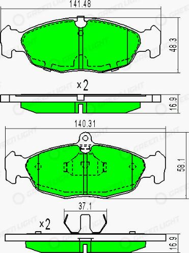 AutomotiveAdriado GLBP0030 - Brake Pad Set, disc brake car-mod.net