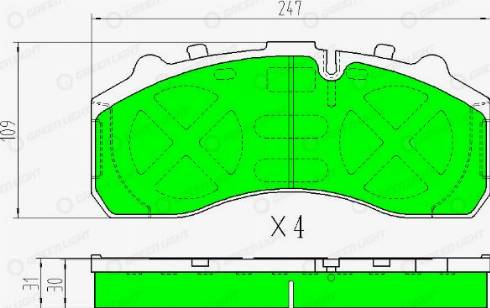 AutomotiveAdriado GLBP002HD - Brake Pad Set, disc brake car-mod.net