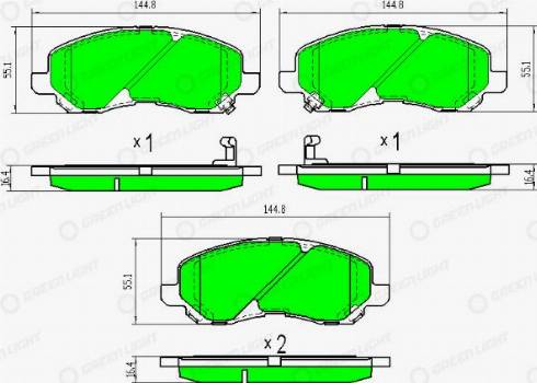 AutomotiveAdriado GLBP0102 - Brake Pad Set, disc brake car-mod.net