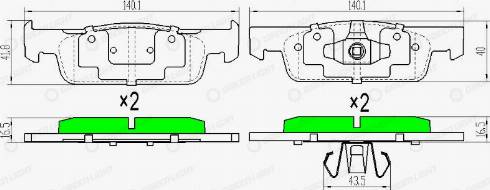 AutomotiveAdriado GLBP0118 - Brake Pad Set, disc brake car-mod.net