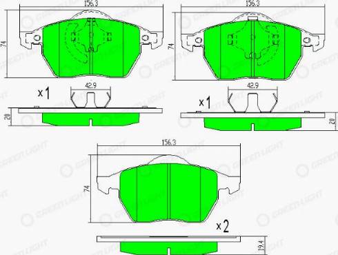 AutomotiveAdriado GLBP0188 - Brake Pad Set, disc brake car-mod.net