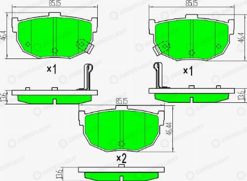 AutomotiveAdriado GLBP0123 - Brake Pad Set, disc brake car-mod.net