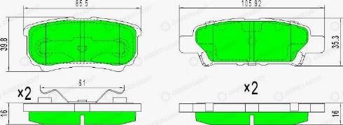 AutomotiveAdriado GLBP0362 - Brake Pad Set, disc brake car-mod.net
