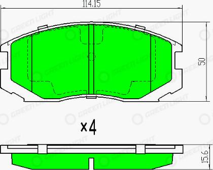 AutomotiveAdriado GLBP0308 - Brake Pad Set, disc brake car-mod.net