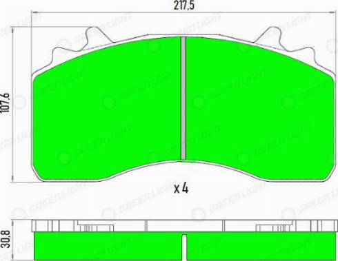 AutomotiveAdriado GLBP033HD - Brake Pad Set, disc brake car-mod.net