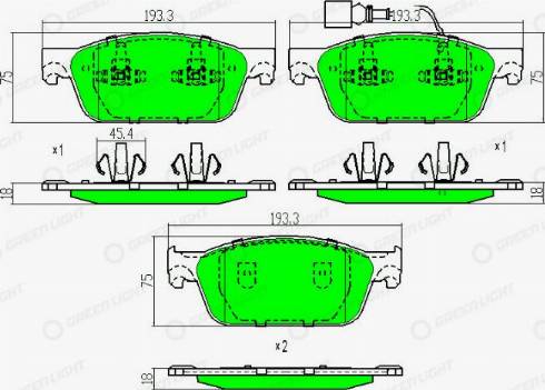 AutomotiveAdriado GLBP0297 - Brake Pad Set, disc brake car-mod.net