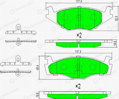 AutomotiveAdriado GLBP0243 - Brake Pad Set, disc brake car-mod.net