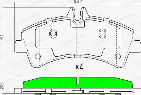 AutomotiveAdriado GLBP0205 - Brake Pad Set, disc brake car-mod.net