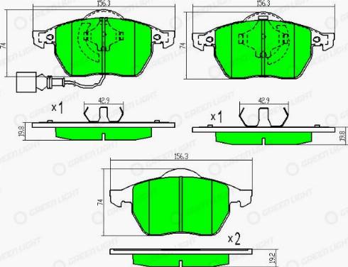 AutomotiveAdriado GLBP0201 - Brake Pad Set, disc brake car-mod.net