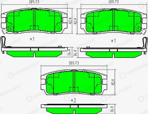 AutomotiveAdriado GLBP0214 - Brake Pad Set, disc brake car-mod.net