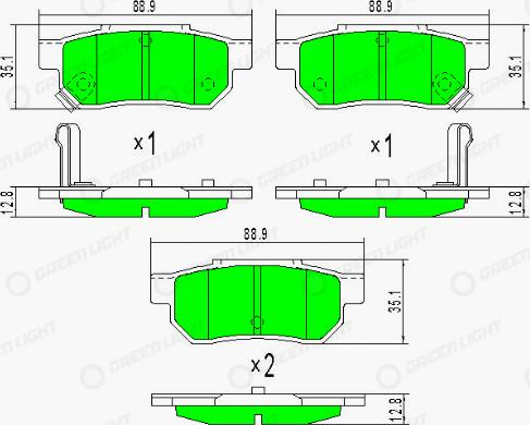 AutomotiveAdriado GLBP0283 - Brake Pad Set, disc brake car-mod.net