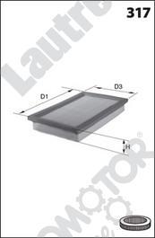 Automotor France LAT154 - Engine Air Filter car-mod.net