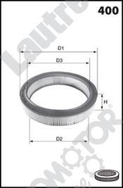 Automotor France LAT127 - Engine Air Filter car-mod.net