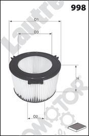 Automotor France LATR49 - Filter, interior air car-mod.net