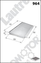 Automotor France LATR41 - Filter, interior air car-mod.net