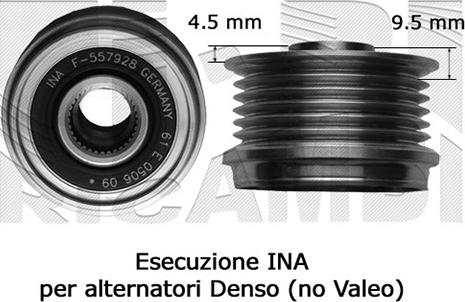 Autoteam A07160 - Pulley, alternator, freewheel clutch car-mod.net
