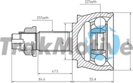 Autoteam G400820 - CV Joint Kit, drive shaft car-mod.net