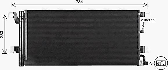 AVA AI5447D - Condenser, air conditioning car-mod.net