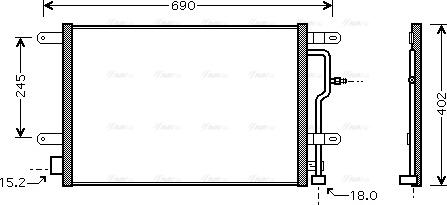 AVA AI 5199 - Condenser, air conditioning car-mod.net