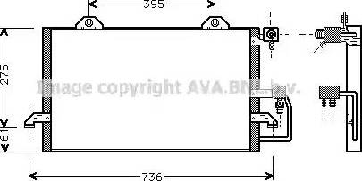 AVA AI 5159 - Condenser, air conditioning car-mod.net