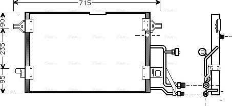 AVA AI5116 - Condenser, air conditioning car-mod.net
