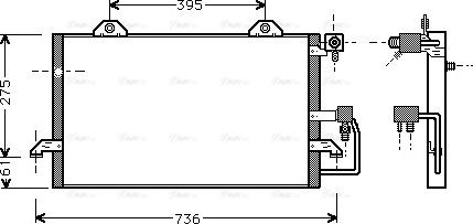 AVA AI 5121 - Condenser, air conditioning car-mod.net