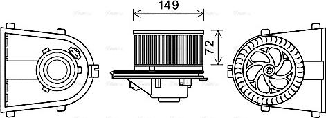 AVA AI8378 - Electric Motor, interior blower car-mod.net