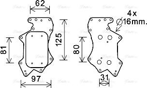 AVA AI3403 - Oil Cooler, engine oil car-mod.net