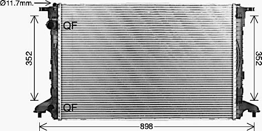 AVA AI2446 - Radiator, engine cooling car-mod.net