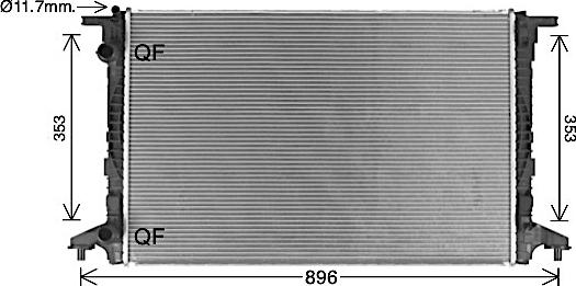 AVA AI2440 - Radiator, engine cooling car-mod.net