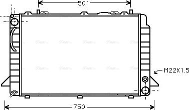 AVA AI 2085 - Radiator, engine cooling car-mod.net