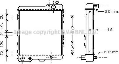 AVA AI 2038 - Radiator, engine cooling car-mod.net