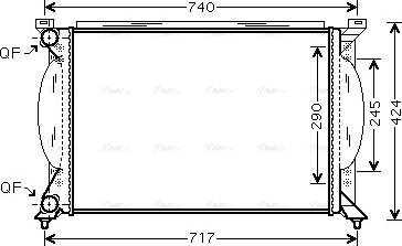 AVA AI2195 - Radiator, engine cooling car-mod.net