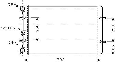 AVA AI2155 - Radiator, engine cooling car-mod.net