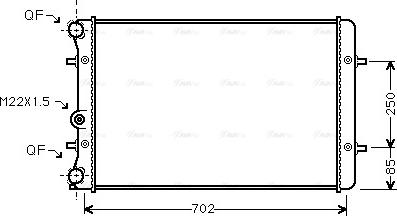 AVA AI2129 - Radiator, engine cooling car-mod.net