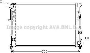 AVA AI 2124 - Radiator, engine cooling car-mod.net