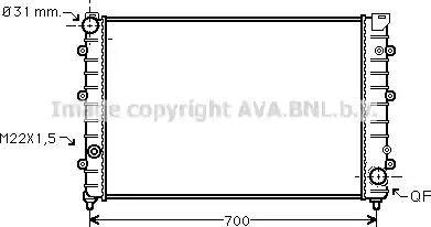 AVA AI 2126 - Radiator, engine cooling car-mod.net