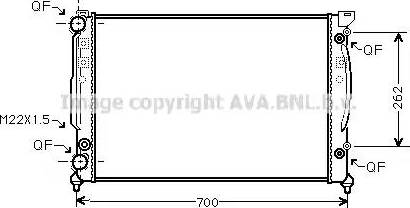 AVA AI2122 - Radiator, engine cooling car-mod.net