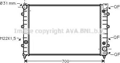AVA AI 2127 - Radiator, engine cooling car-mod.net