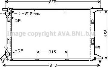 AVA AI 2292 - Radiator, engine cooling car-mod.net