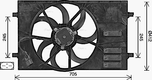 AVA AI7524 - Fan, radiator car-mod.net