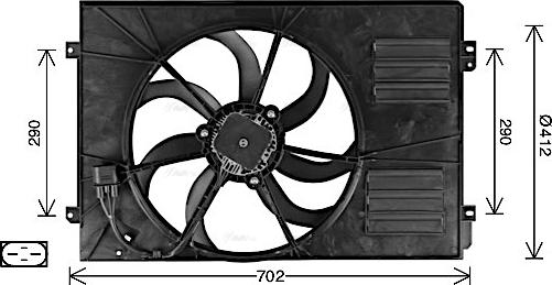 AVA AI7523 - Fan, radiator car-mod.net